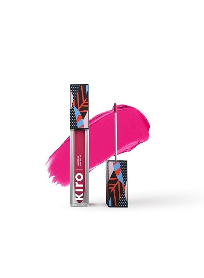 Kiro Airy Matte Liquid Lipstick, Tropical Fuschia (Bright Pink), 5 ml, Transferproof, Liquid Lip Colour, Long Lasting, Vegan, No Parabens, Avocado Oil, Non Toxic Lipstick for Intense Colour - Image 1